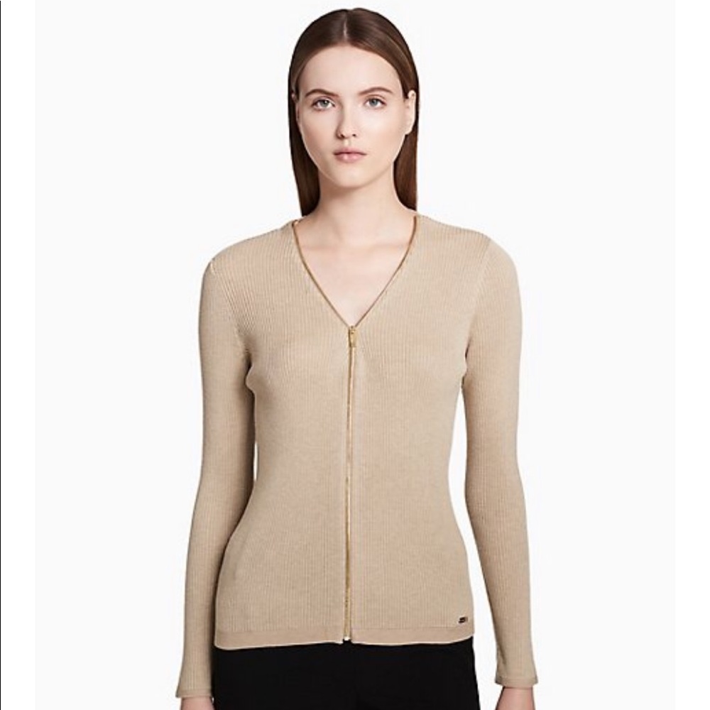 (Teal) Calving Klein! Long sleeve cardigan.